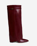 Lavista Leather knee high boots - Burgundy