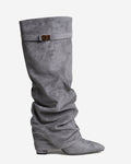 Lavista Slouchy Suede knee high boots - Grey