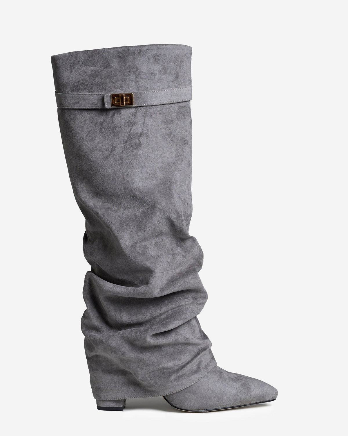 Lavista Slouchy Suede knee high boots - Grey