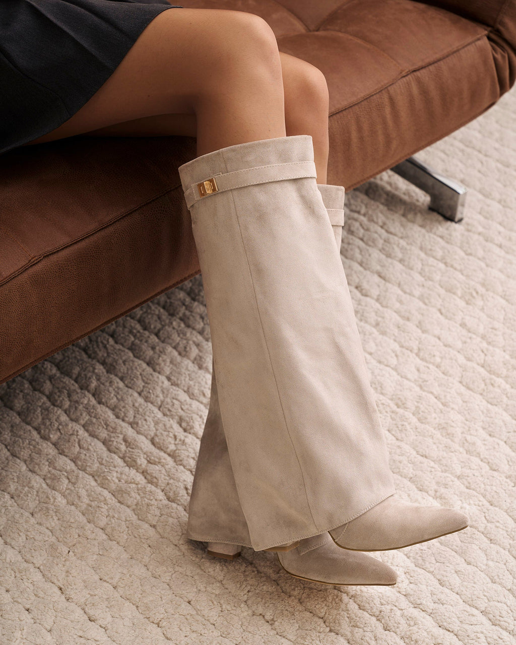 Lavista Suede knee high boots - Taupe