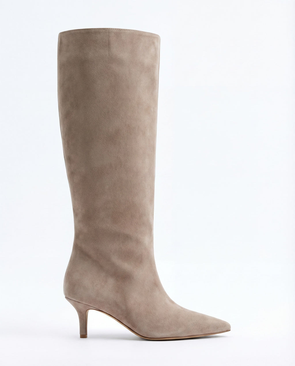 Mona suede knee high boots - Beige