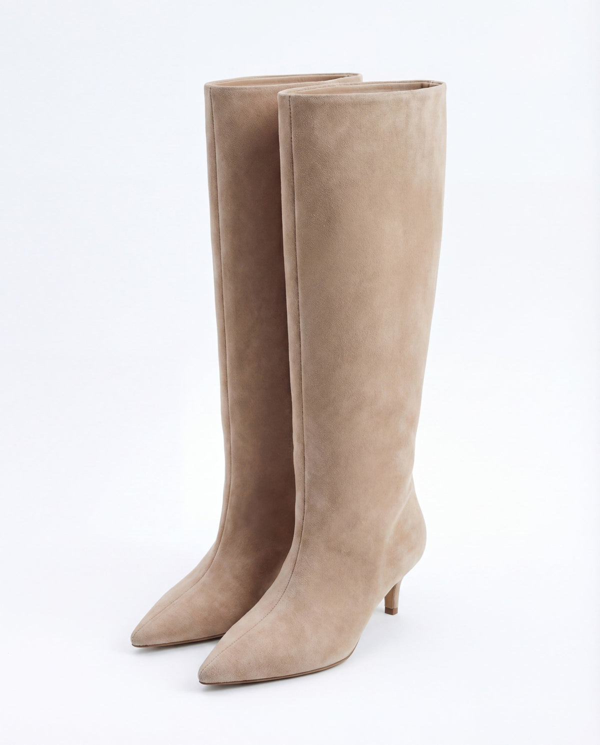 Mona suede knee high boots - Beige