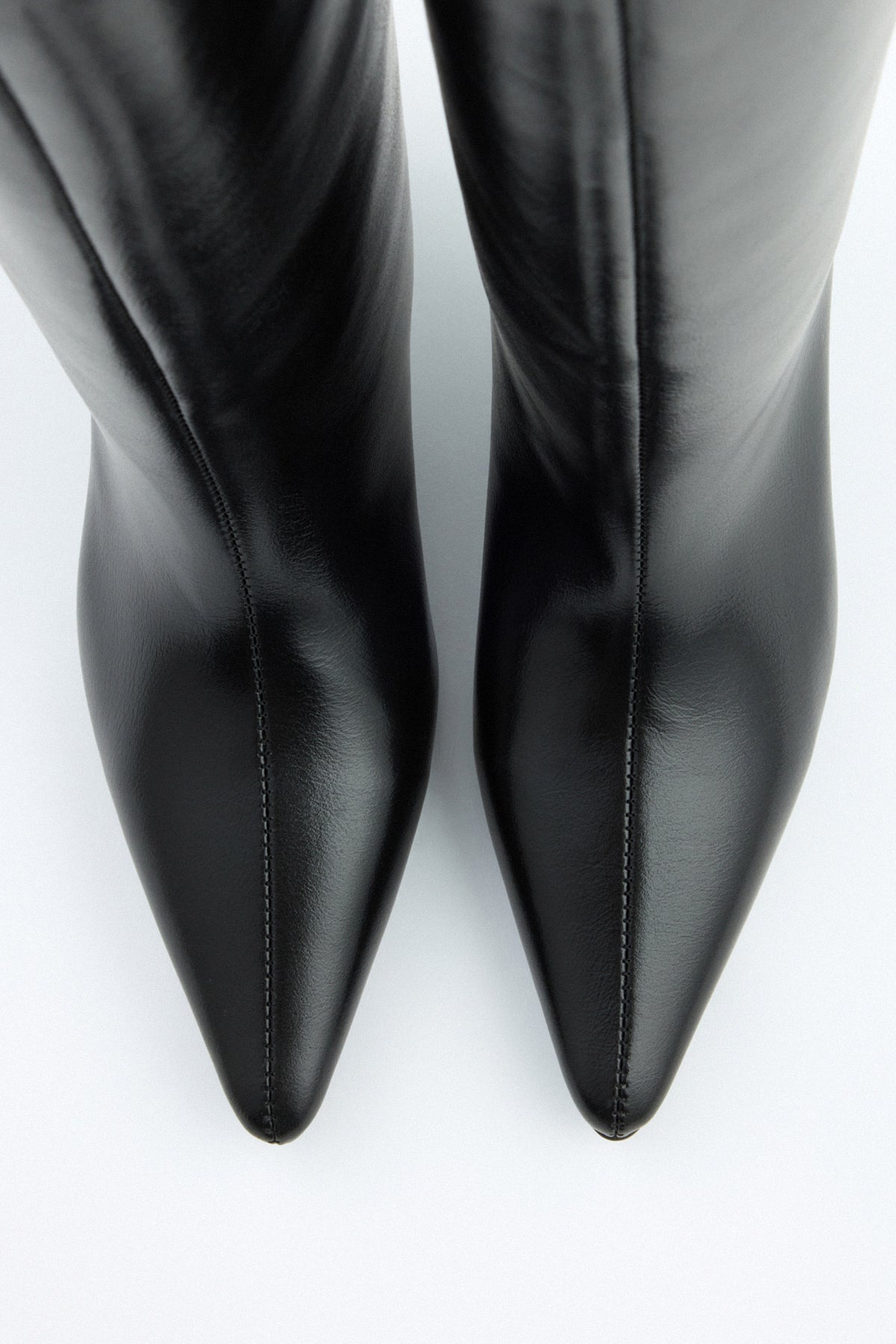 Mona Leather knee high boots - Black