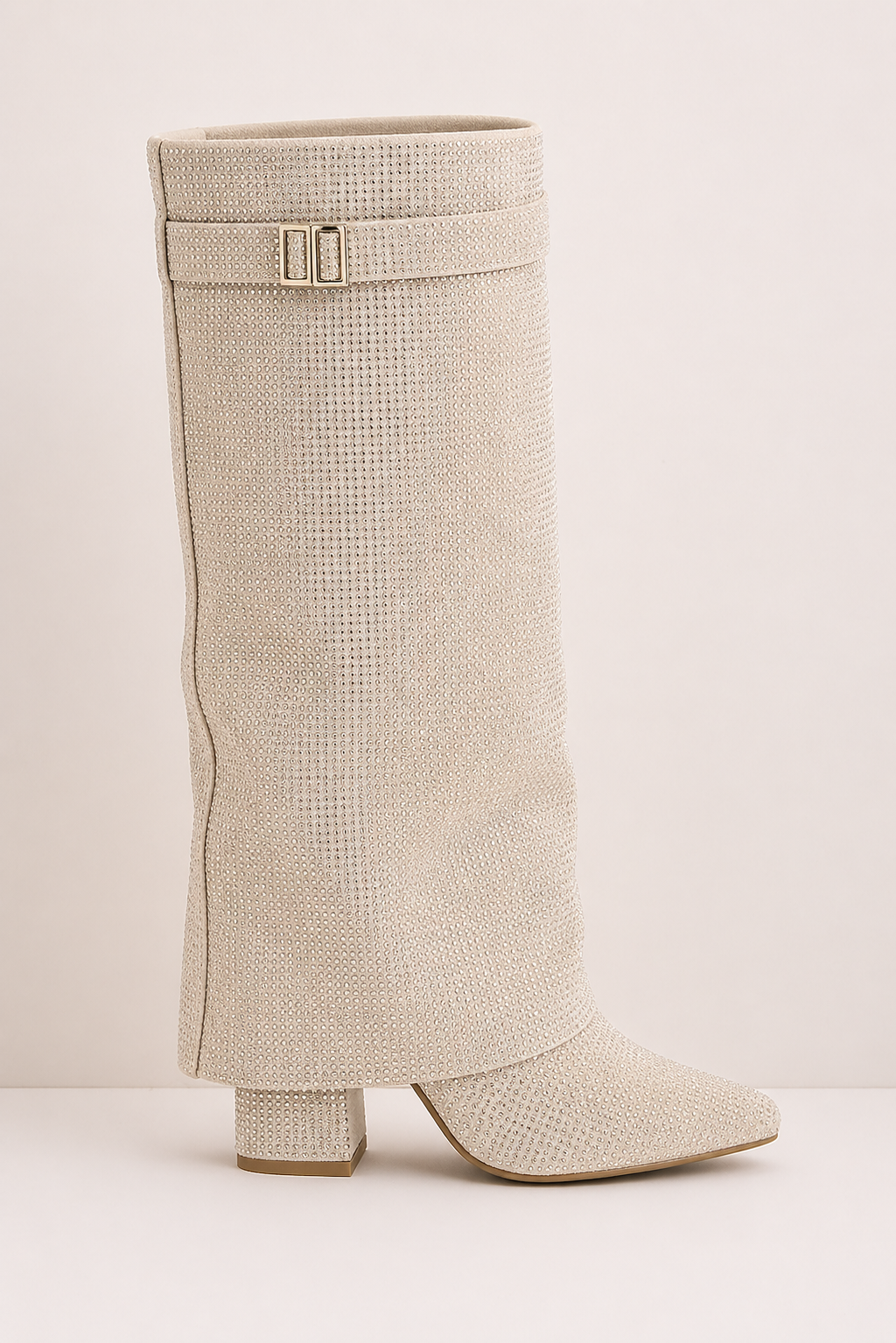 Lucia Voss Diamanté Beige Boots